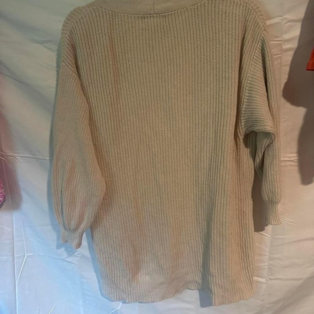 Universal Thread Cream Beige Knit Open Front Cardigan Sweater XS Pockets - Picture 4 of 4